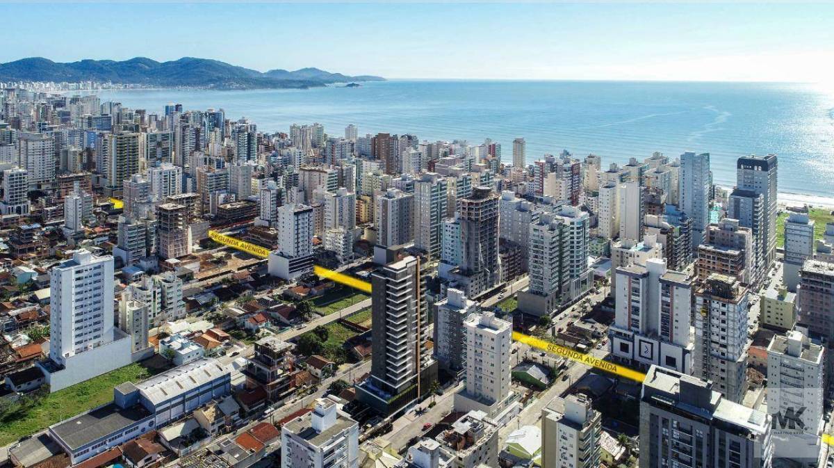 Apartamento à venda com 3 Suítes + 2 Vagas de Garagem com 130.22m² Privativos Entrega em 08/25 Meia Praia de Itapema Sc