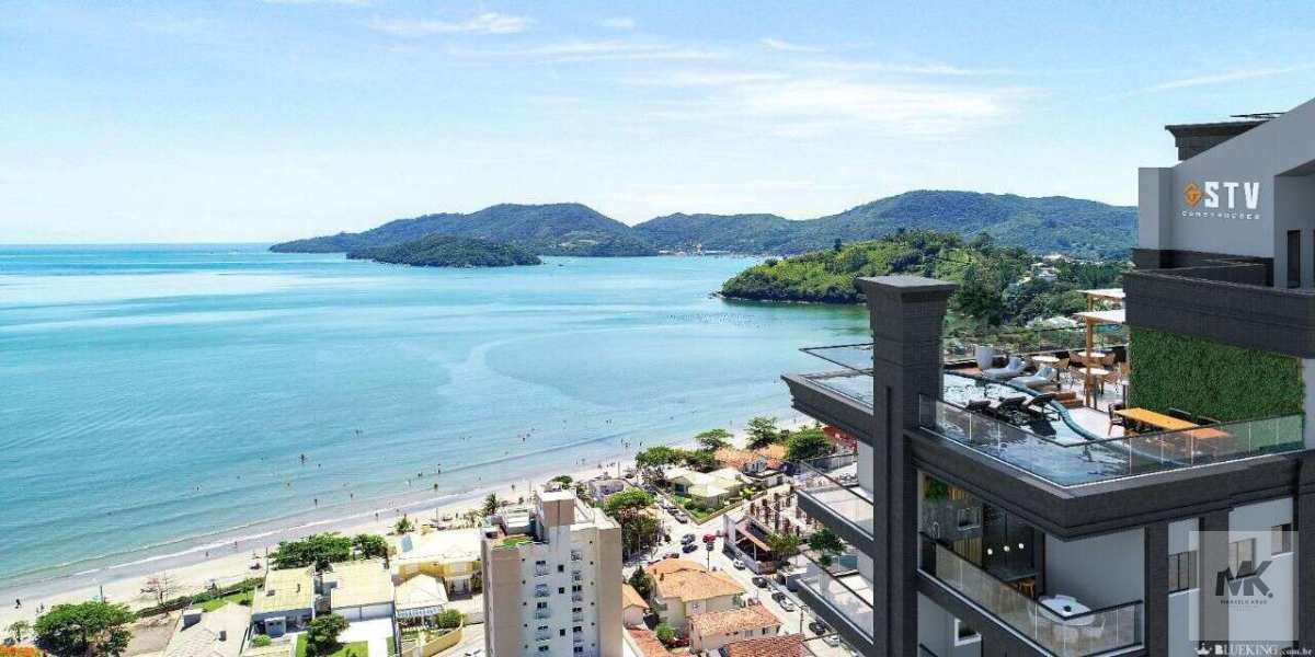 Belo Apartamento à venda, 119.47m² com 3 suítes + 2 Vagas de Garagem + Lazer Completo Vista Mar Perequê - Marcelo Krug Corretor de Imóveis