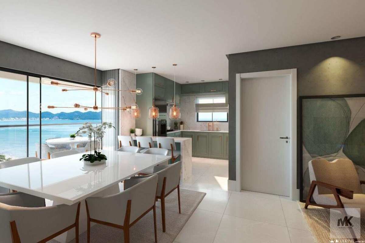 Belo Apartamento à venda, 119.47m² com 3 suítes + 2 Vagas de Garagem + Lazer Completo Vista Mar Perequê - Marcelo Krug Corretor de Imóveis